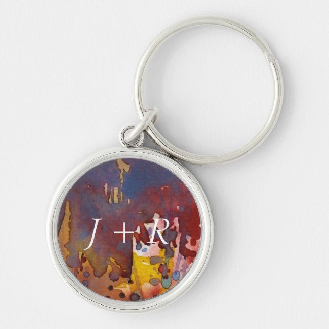 background watercolor 8 key ring (Front)