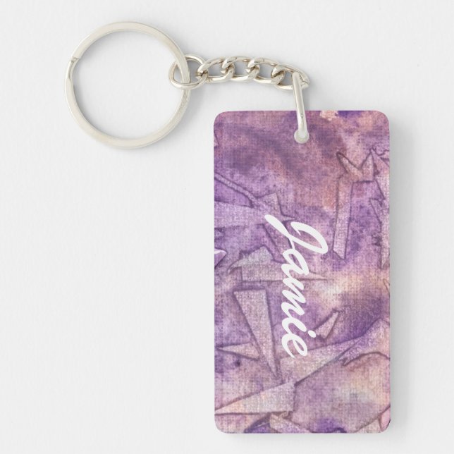background watercolor key ring (Front)