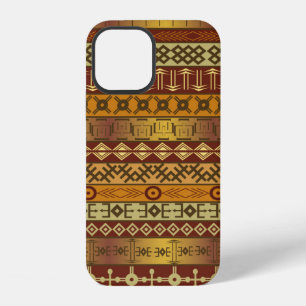 Background with African ethnic motifs iPhone 12 Case