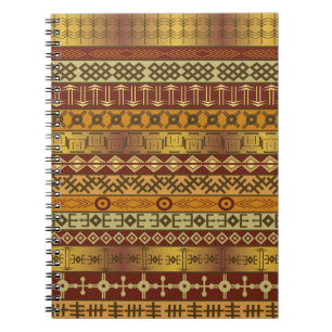 Background with African ethnic motifs Notebook