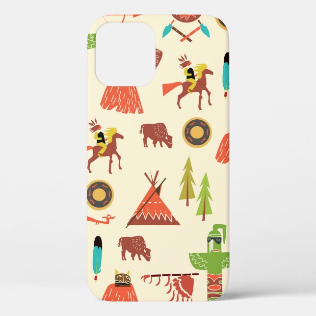 background with American Indians Case-Mate iPhone Case (Back)