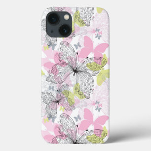 Background with butterfly iPhone 13 case