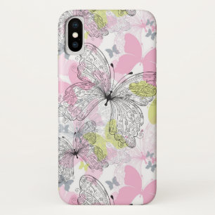 Background with butterfly iPhone x case