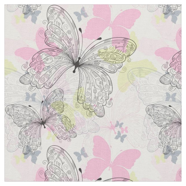 Background with butterfly fabric (Close Up)