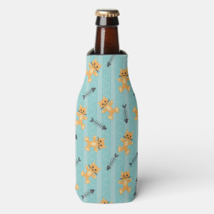 background with cats bottle cooler