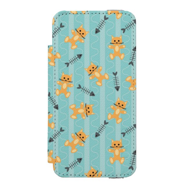 background with cats incipio iPhone wallet case (Folio Front)