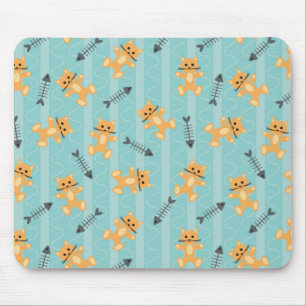 background with cats mouse mat