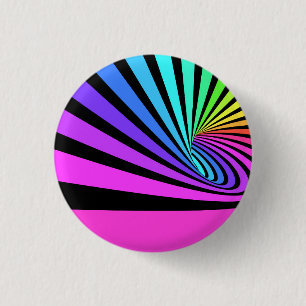 Background with colourful stripes 3 cm round badge