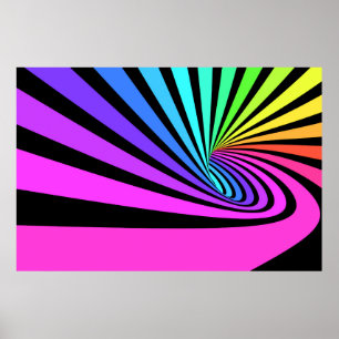 Background with colourful stripes poster