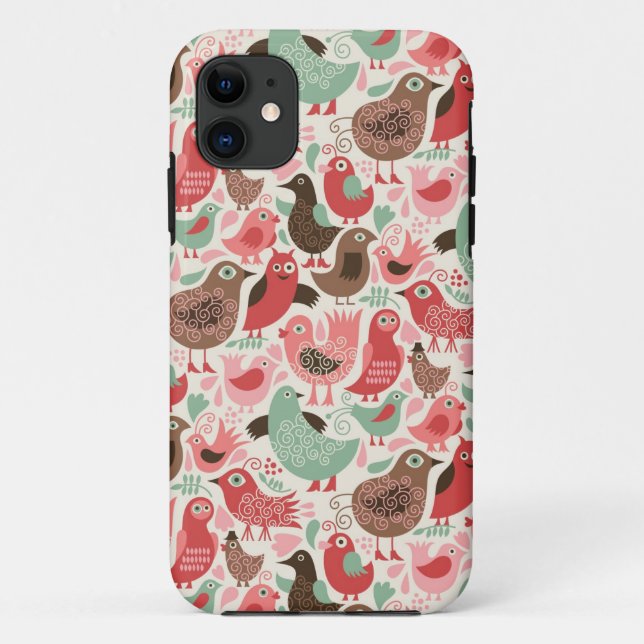 background with cute birds Case-Mate iPhone case (Back)