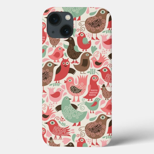 background with cute birds Case-Mate iPhone case (Back)