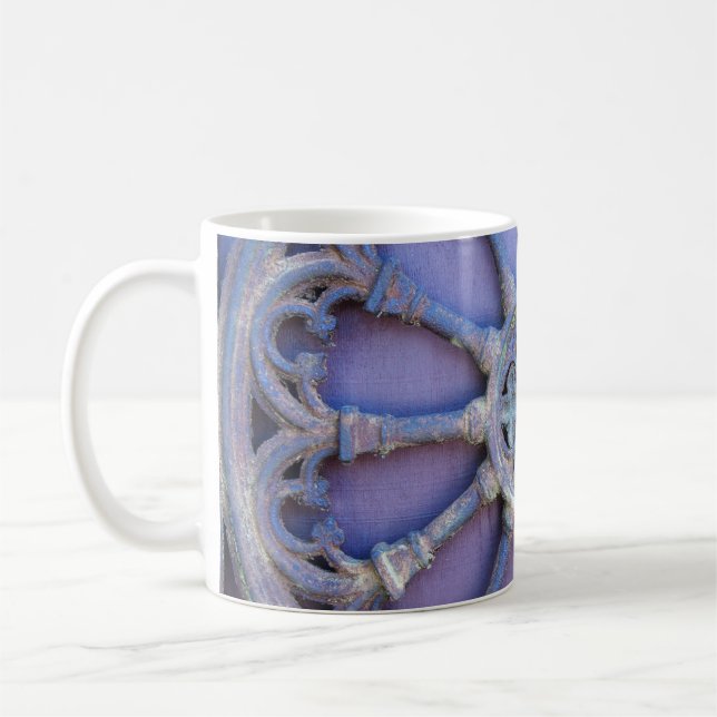 Background with decorative fragment (ancient doors coffee mug (Left)