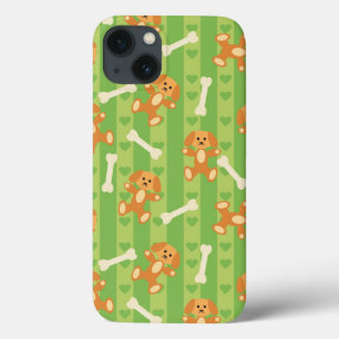 background with dogs and bones iPhone 13 case