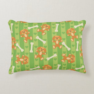 background with dogs and bones decorative cushion