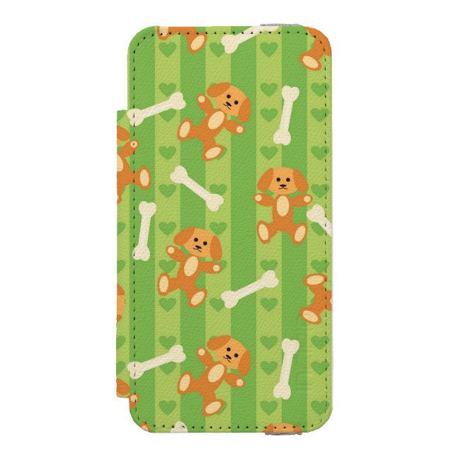 background with dogs and bones incipio iPhone wallet case (Folio Front)