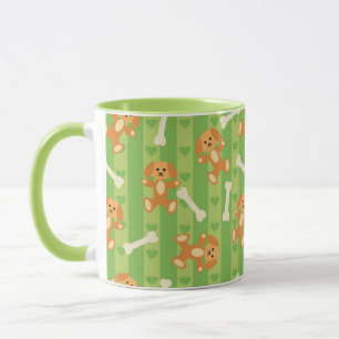 background with dogs and bones mug