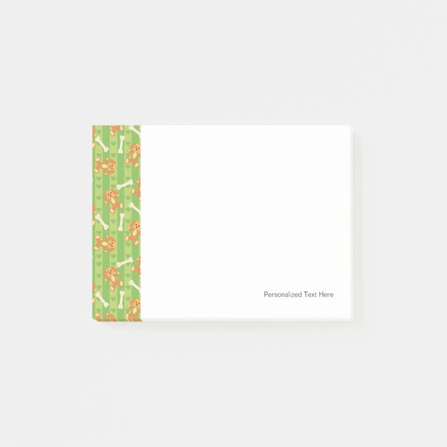 background with dogs and bones post-it notes (Front)