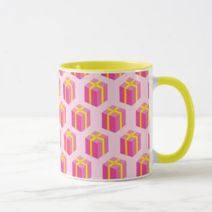 Background with gifts mug