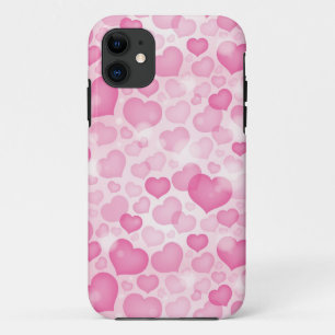 Background with Hearts iPhone 11 Case