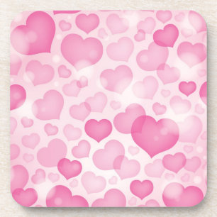 Background with Hearts Coaster