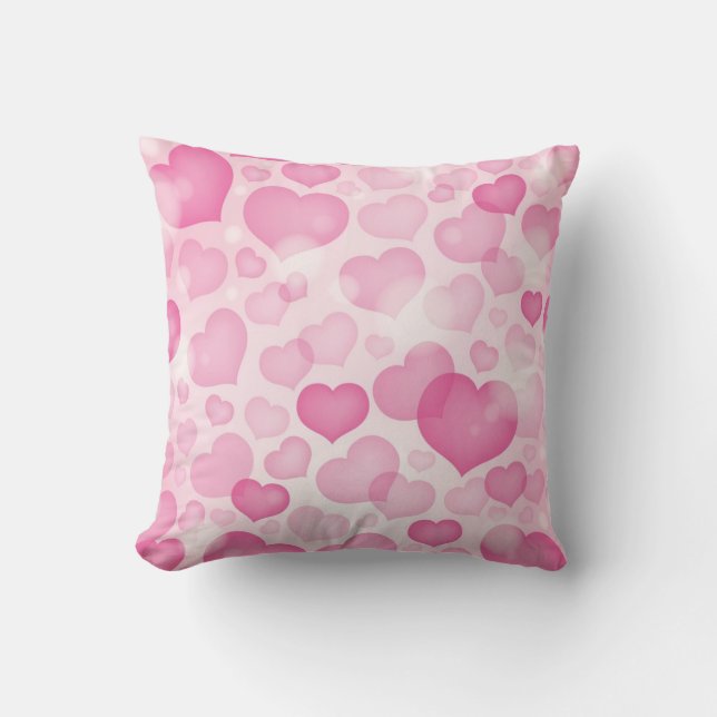 Background with Hearts Cushion (Front)