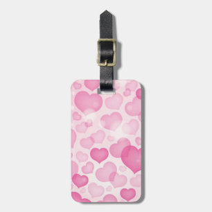 Background with Hearts Luggage Tag