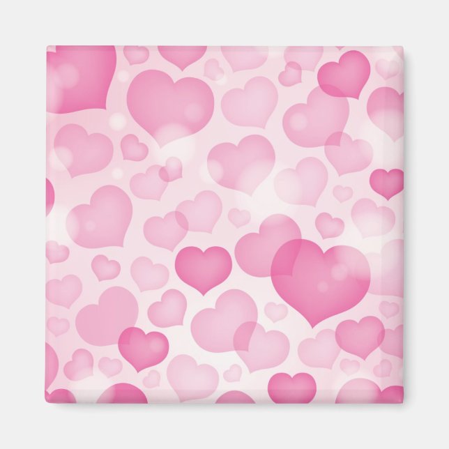 Background with Hearts Magnet (Front)