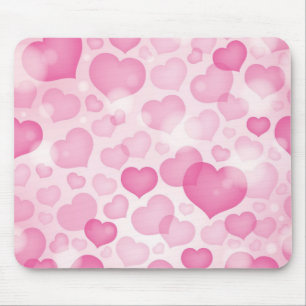 Background with Hearts Mouse Mat