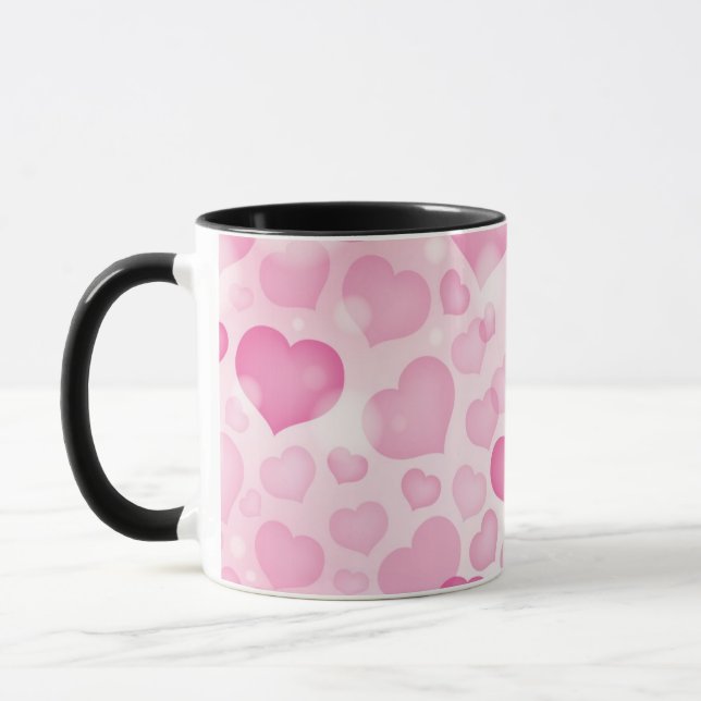 Background with Hearts Mug (Left)