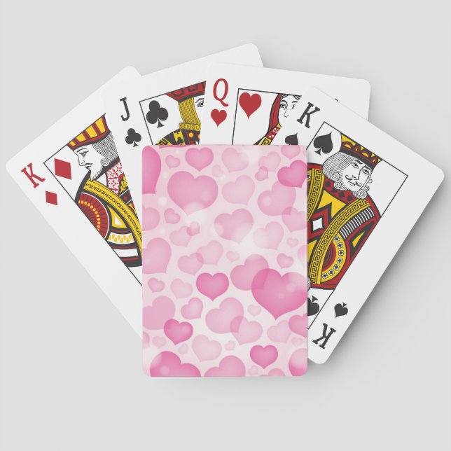 Background with Hearts Playing Cards (Back)