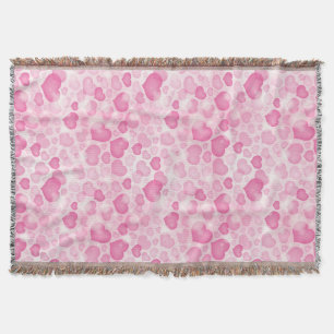 Background with Hearts Throw Blanket