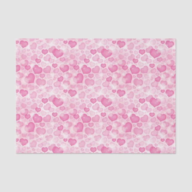 Background with Hearts Tissue Paper (Front)