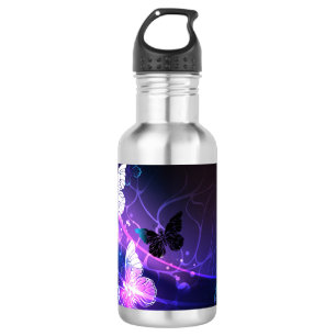 Background with Night Butterflies 532 Ml Water Bottle