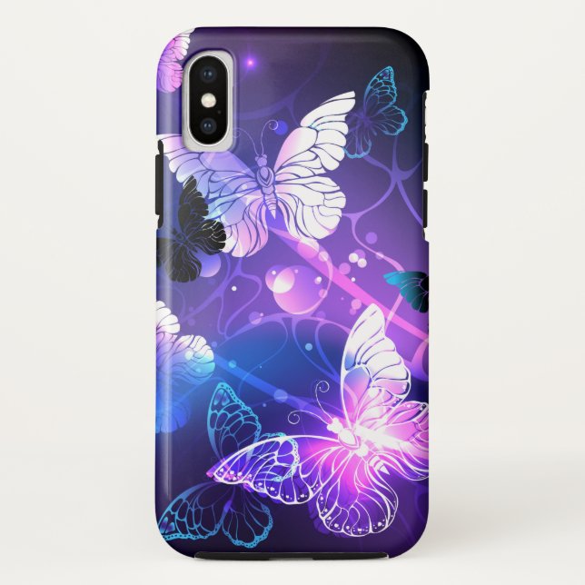 Background with Night Butterflies Case-Mate iPhone Case (Back)