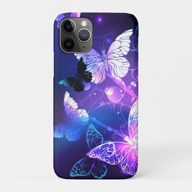 Background with Night Butterflies Case-Mate iPhone Case (Back)