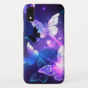 Background with Night Butterflies iPhone XR Case