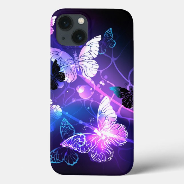 Background with Night Butterflies Case-Mate iPhone Case (Back)