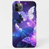Background with Night Butterflies