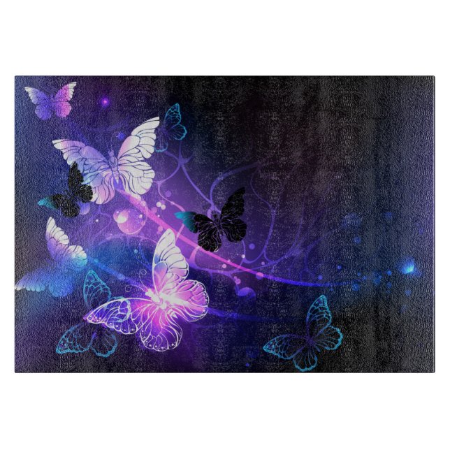 Background with Night Butterflies Cutting Board (Front)
