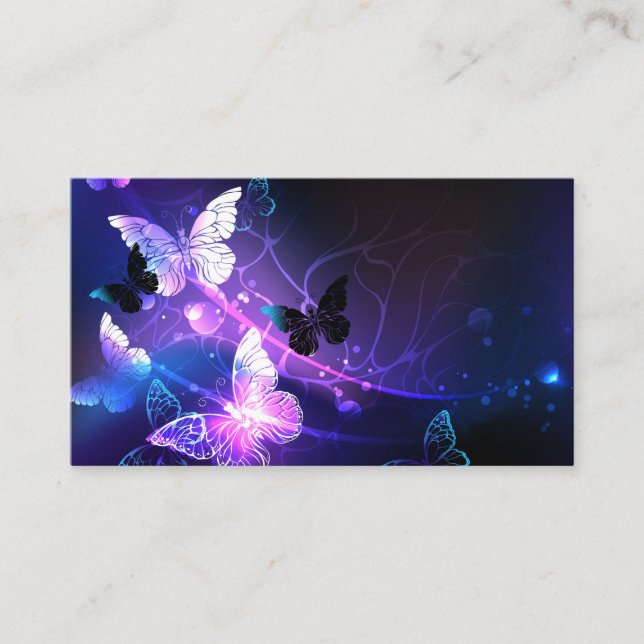 Background with Night Butterflies Enclosure Card (Front)