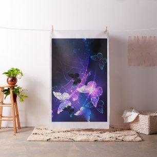 Background with Night Butterflies Fabric