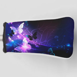 Background with Night Butterflies Golf Head Cover