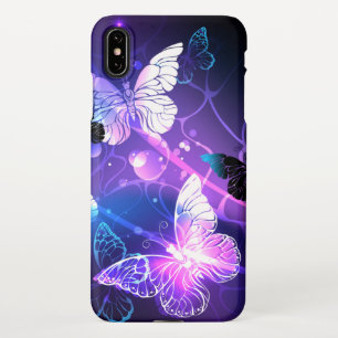 Background with Night Butterflies iPhone XS Max Case