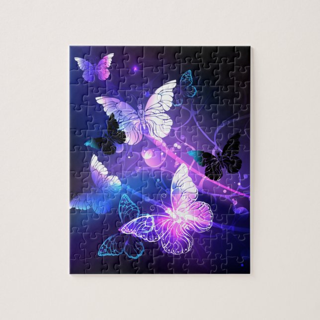 Background with Night Butterflies Jigsaw Puzzle (Vertical)