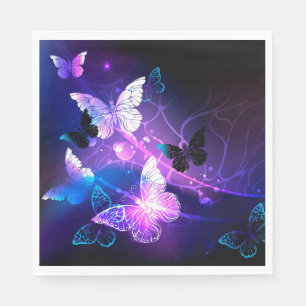 Background with Night Butterflies Napkin