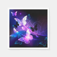 Background with Night Butterflies