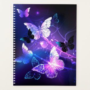 Background with Night Butterflies Planner