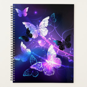Background with Night Butterflies Planner