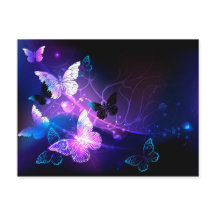 Background with Night Butterflies