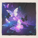 Background with Night Butterflies Scarf<br><div class="desc">Black background with glowing night butterflies. Night butterflies. Design with butterflies.</div>